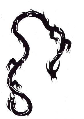 Free Tribal Dragon Tats Image